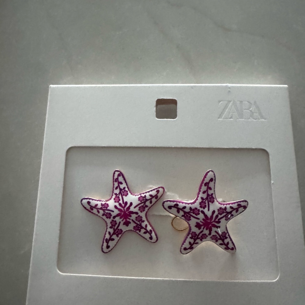 ZARA Star Earrings NWT Rare - Picture 4 of 4
